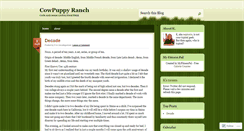 Desktop Screenshot of cowpuppyranch.wordpress.com
