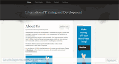 Desktop Screenshot of internationaltraininganddevelopment.wordpress.com