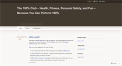 Desktop Screenshot of 100percentclub.wordpress.com