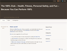 Tablet Screenshot of 100percentclub.wordpress.com