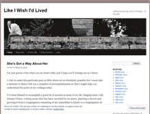 Tablet Screenshot of likeiwishidlived.wordpress.com