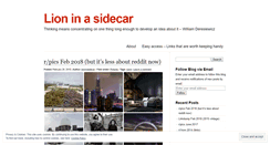 Desktop Screenshot of lioninasidecar.wordpress.com