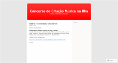 Desktop Screenshot of concursomusicanailha.wordpress.com