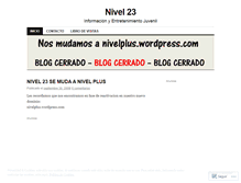 Tablet Screenshot of nivel23.wordpress.com