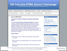 Tablet Screenshot of iimcalumni.wordpress.com