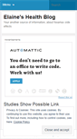 Mobile Screenshot of elaineshealthblog.wordpress.com