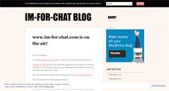 Desktop Screenshot of imforchat.wordpress.com