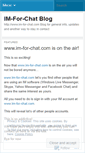 Mobile Screenshot of imforchat.wordpress.com
