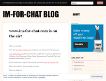 Tablet Screenshot of imforchat.wordpress.com