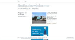Desktop Screenshot of firstkrakowinformer.wordpress.com