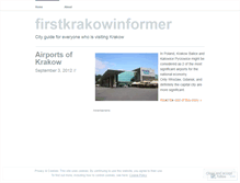 Tablet Screenshot of firstkrakowinformer.wordpress.com