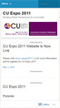 Mobile Screenshot of cuexpo2011.wordpress.com