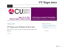 Tablet Screenshot of cuexpo2011.wordpress.com