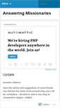 Mobile Screenshot of answeringmissionaries.wordpress.com