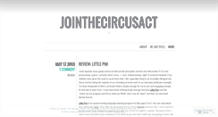Desktop Screenshot of jointhecircusact.wordpress.com