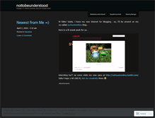 Tablet Screenshot of nottobeunderstood.wordpress.com