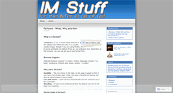Desktop Screenshot of imstuff.wordpress.com