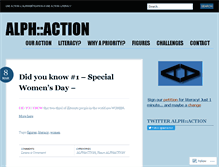Tablet Screenshot of alphaction.wordpress.com