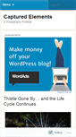 Mobile Screenshot of capturedelements.wordpress.com