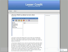Tablet Screenshot of lessercredit.wordpress.com
