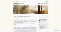 Desktop Screenshot of mammasaidtome.wordpress.com