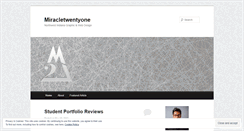 Desktop Screenshot of miracletwentyone.wordpress.com