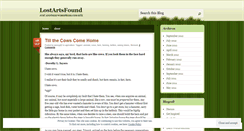 Desktop Screenshot of lostartsfound.wordpress.com