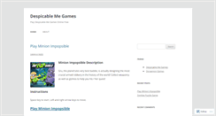 Desktop Screenshot of despicablemegames.wordpress.com