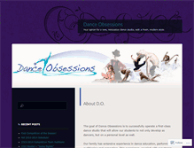 Tablet Screenshot of danceobsessions.wordpress.com