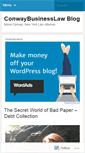 Mobile Screenshot of conwaybusinesslaw.wordpress.com
