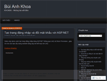 Tablet Screenshot of khoaba.wordpress.com