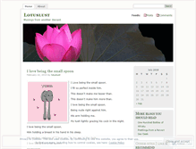 Tablet Screenshot of lotuslust.wordpress.com