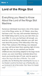 Mobile Screenshot of lordoftheringsslot.wordpress.com