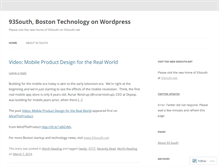 Tablet Screenshot of 93south.wordpress.com