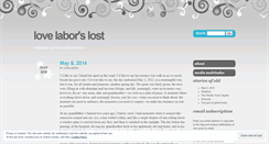 Desktop Screenshot of lovelabors.wordpress.com