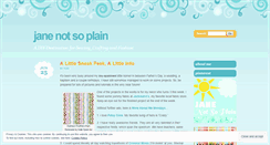 Desktop Screenshot of janenotsoplain.wordpress.com