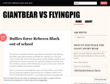 Tablet Screenshot of giantbearvsflyingpig.wordpress.com