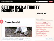 Tablet Screenshot of gettingused.wordpress.com