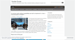 Desktop Screenshot of faustianeurope.wordpress.com