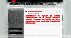Desktop Screenshot of cesarmontoyadocencia.wordpress.com