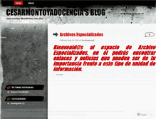 Tablet Screenshot of cesarmontoyadocencia.wordpress.com