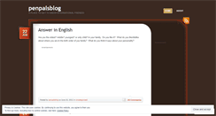 Desktop Screenshot of penpalsblog.wordpress.com