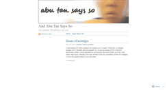 Desktop Screenshot of abutansaysso.wordpress.com