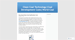 Desktop Screenshot of cleancoaltechnology.wordpress.com