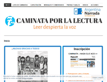 Tablet Screenshot of caminataporlalectura.wordpress.com