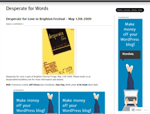 Tablet Screenshot of desperateforwords.wordpress.com