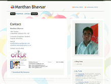 Tablet Screenshot of manthanbhavsar.wordpress.com