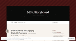 Desktop Screenshot of msrstoryboard.wordpress.com