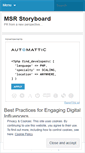 Mobile Screenshot of msrstoryboard.wordpress.com