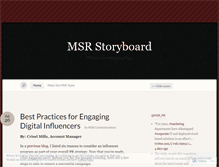 Tablet Screenshot of msrstoryboard.wordpress.com